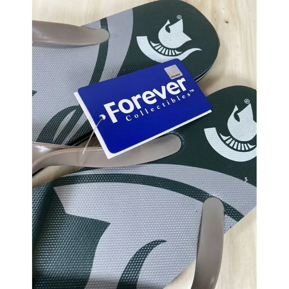 Michigan State Spartans NCAA Team Name Logo Flip Flops‎ New Size Medium Mens 7-8